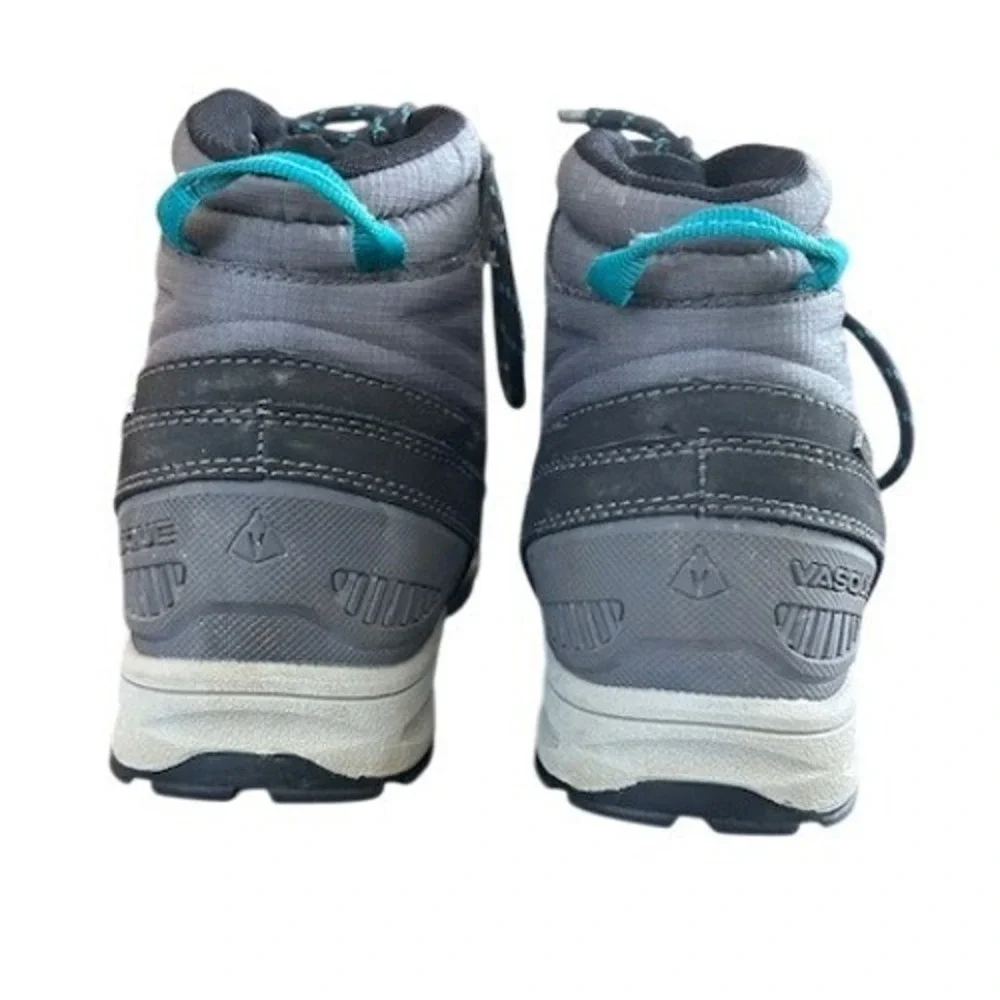Vasque Kids AT UltraDry Hiking Boots Waterproof Gray Turquiose Lace Up Size‎ 2Y